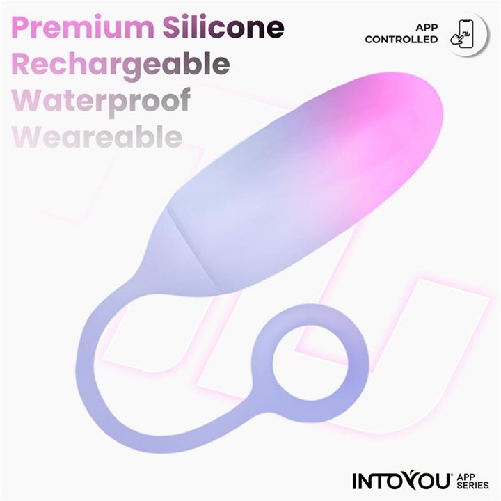 Vibrating Egg Double Layer Silicone with APP Pink/Blue - IN-233 - Teknashop Ltd