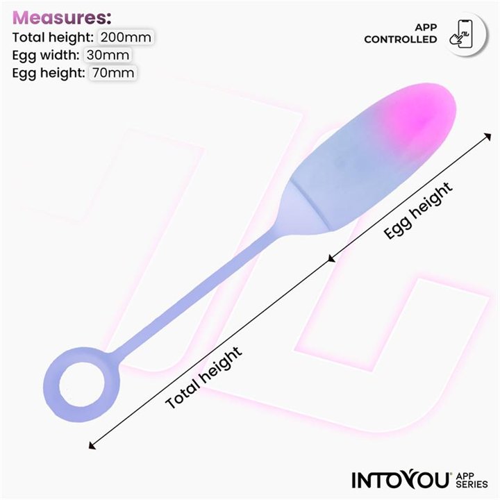 Vibrating Egg Double Layer Silicone with APP Pink/Blue - IN-233 - Teknashop Ltd