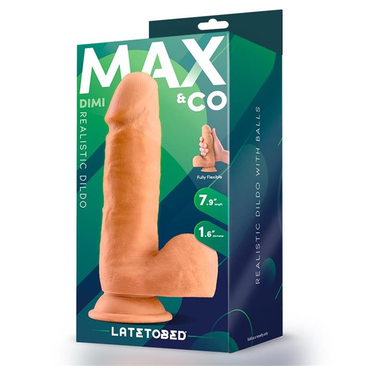 Dimi Realistic Dildo with Testicles  7.9 Flesh - MX-709 - Teknashop Ltd
