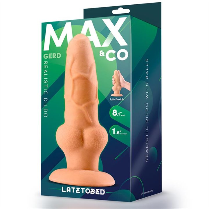 Gerd Realistic Dildo with Testicles 8.1 Flesh - MX-708 - Teknashop Ltd