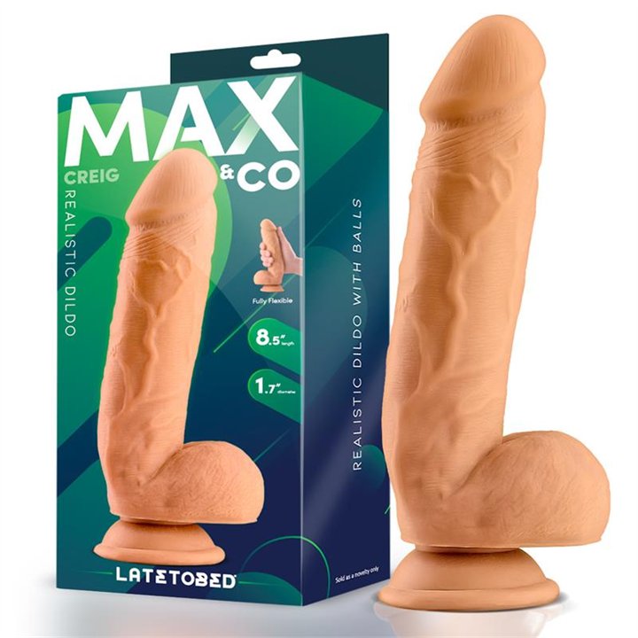 Creig Realistic Dildo with Testicles 8.5 Flesh - MX-707 - Teknashop Ltd