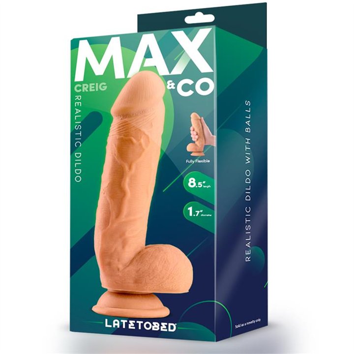 Creig Realistic Dildo with Testicles 8.5 Flesh - MX-707 - Teknashop Ltd