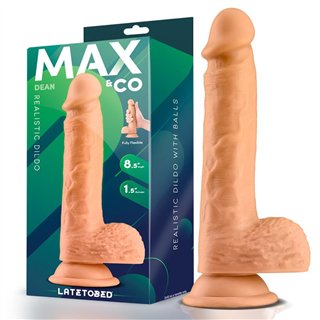 Dean Realistic Dildo with Testicles 8.5 Flesh - MX-702 - Teknashop Ltd
