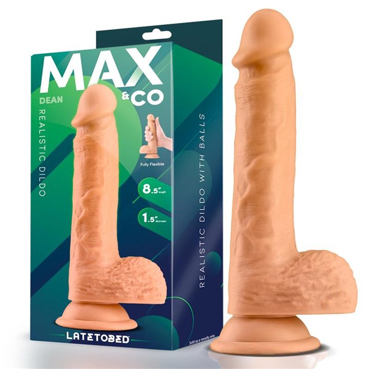 Dean Realistic Dildo with Testicles 8.5 Flesh - MX-702 - Teknashop Ltd