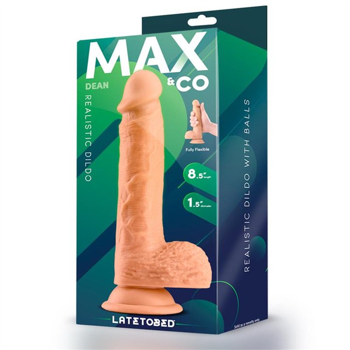 Dean Realistic Dildo with Testicles 8.5 Flesh - MX-702 - Teknashop Ltd