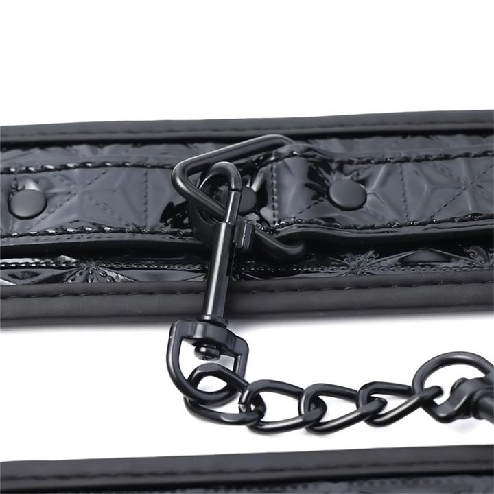 Adjustable Ankle Cuffs Sapphire Vegan Leather - BD-647 - Teknashop Ltd