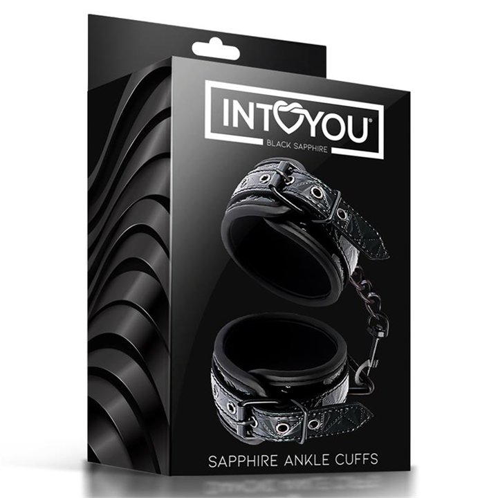 Adjustable Ankle Cuffs Sapphire Vegan Leather - BD-647 - Teknashop Ltd
