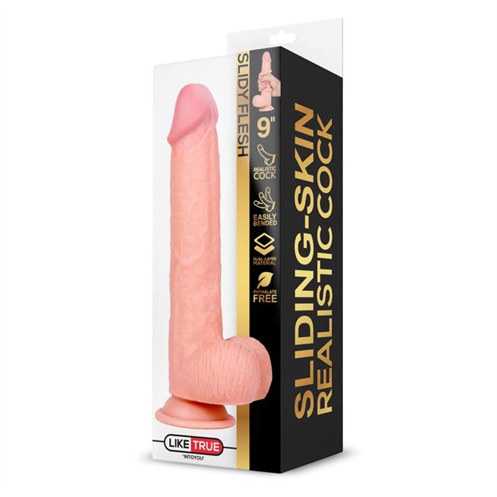 Slidy Realistic Dildo Dual Layer Retractable and Adjustable 9 - LT-948 - Teknashop Ltd