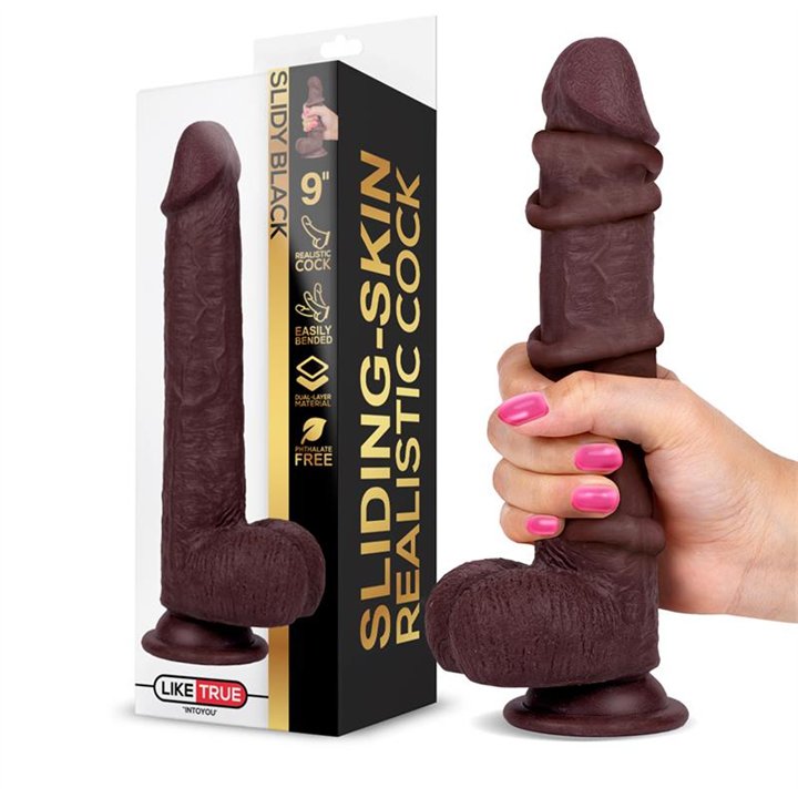 Slidy Realistic Dildo Dual Layer Retractable and Adjustable 9 - LT-995 - Teknashop Ltd