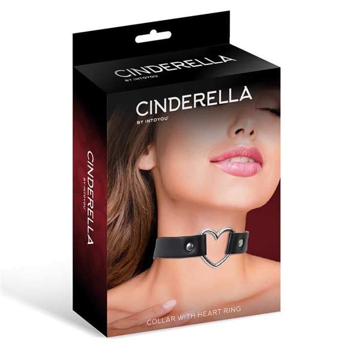 Collar with Heart Choker Stile Vegan Lether One Size - CR-908 - Teknashop Ltd