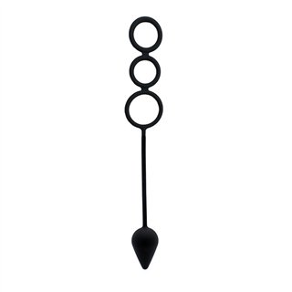 Anal Plug with Penis Rings Silicone - R9133.5 - Teknashop Ltd