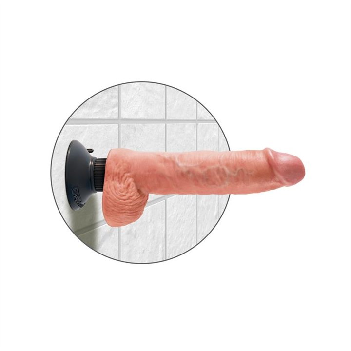 Reaslitic Dildo with Testicles and Vibration 10 - PD-5410-21 - Teknashop Ltd