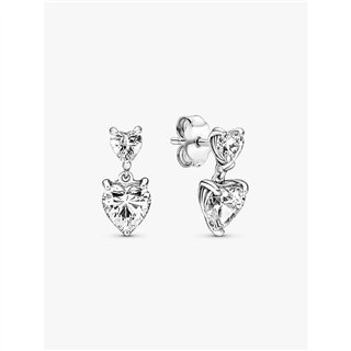 PANDORA JEWELRY Mod. SPARKLING DOUBLE HOOP EARRINGS - WW.291199C01 - Teknashop Ltd