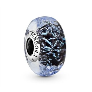 PANDORA Mod. WAVY DARK BLUE MURANO GLASS OCEAN CHARM - WW.798938C00 - Teknashop Ltd