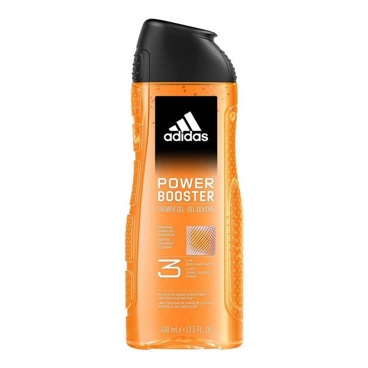Adidas Power Booster Shower Gel 400ml - unisex - Teknashop Ltd