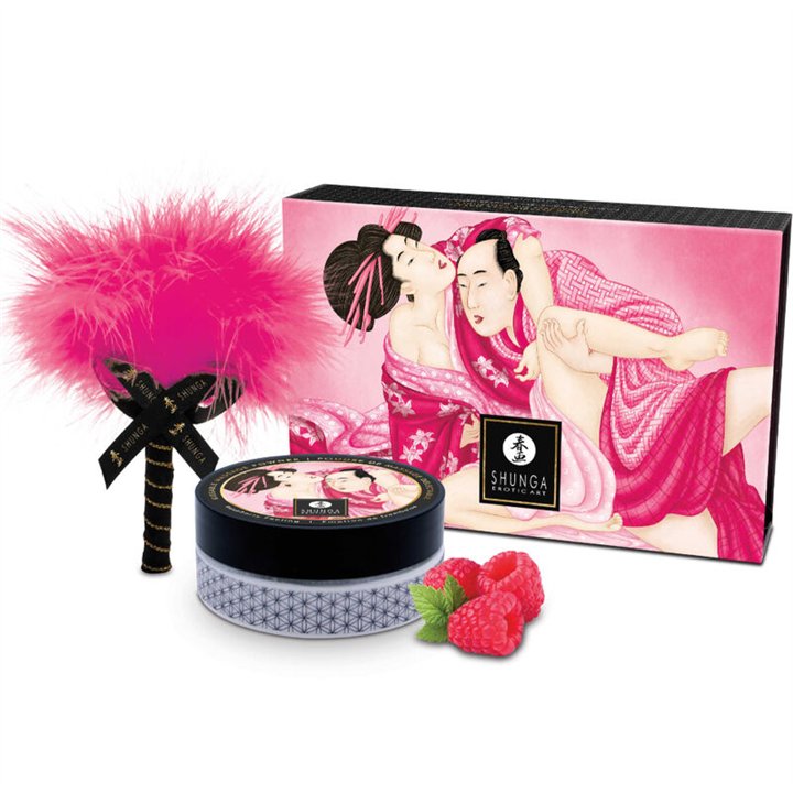 SHUNGA - EDIBLE MASSAGE POWDER KIT RASPBERRY - D-237879 - Teknashop Ltd