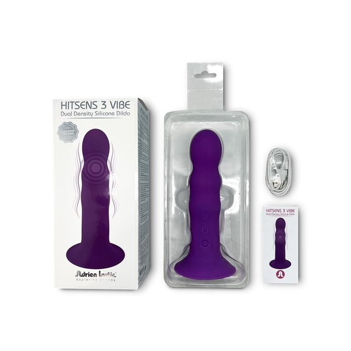 Double Density Dildo Vibration Hitsens 3 Purple - AL-24523 - Teknashop Ltd