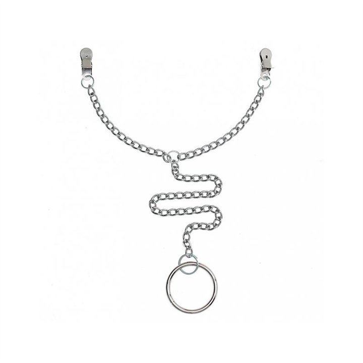 Nipple Clamps to penis ring - R7679 - Teknashop Ltd