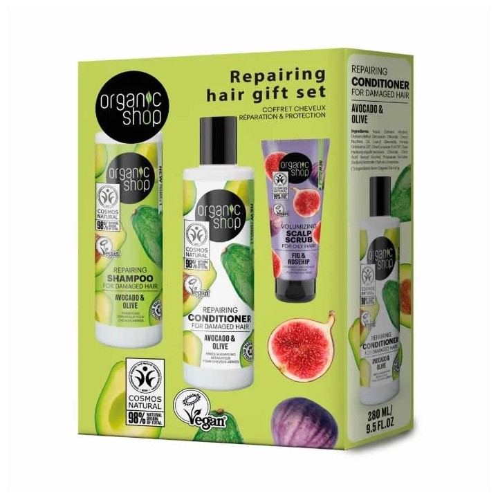 Organic Shop Repairing Hair Gift Set 3 Pieces - unisex - Teknashop Ltd