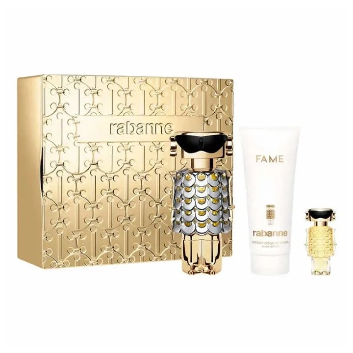Paco Rabanne Fame Eau De Perfume Spray 80ml Set 3 Pieces - woman - Teknashop Ltd