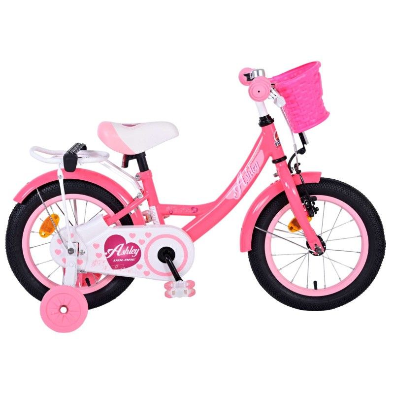 Ashley 14 Inch 22,5 cm Girls Coaster Brake Dark Pink