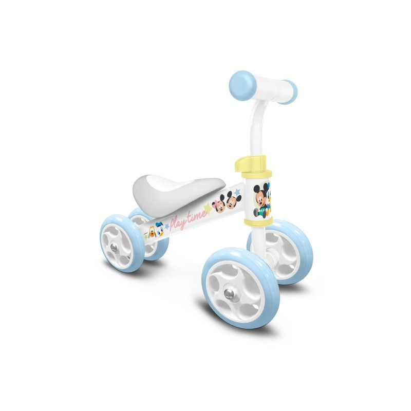 Play Time Mickey Loopfiets met 4 wielen Junior White/Light blue