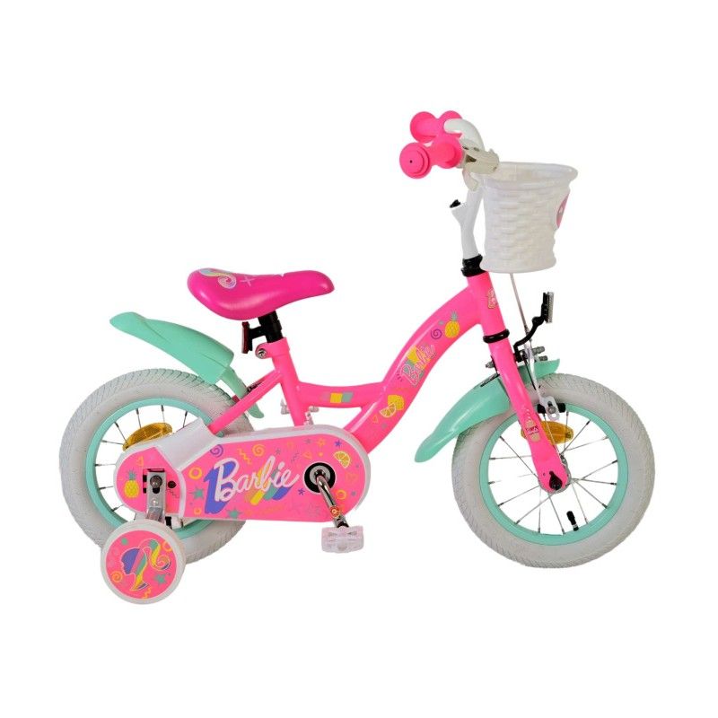 Barbie 12 Inch 20 cm Girls Coaster Brake Pink/Mint Green