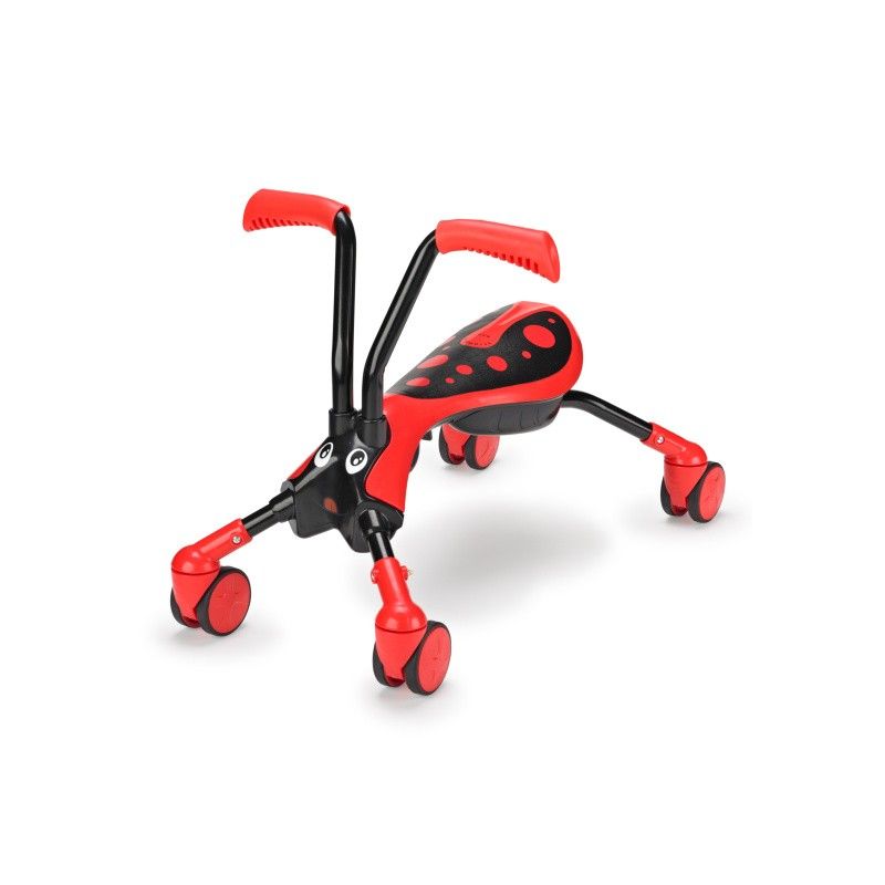 ScrambleBug Beetle Loopfiets met 4 Wielen Junior Red/Black