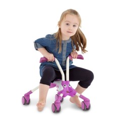 ScrambleBug Bubblegum Loopfiets met 4 Wielen Junior Pink/White