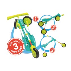 ScuttleBug XL Splodge Loopfiets met 3 Wielen Junior Turquoise/Green