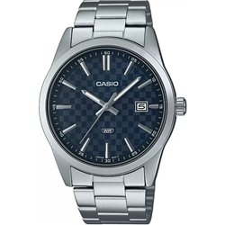 CASIO DATE CARBON LOOK DIAL - Blue