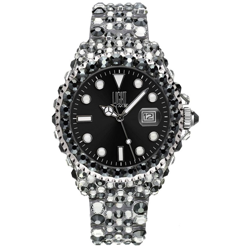 LIGHT TIME Mod. MEDITERRANEO - Full Strass / Black