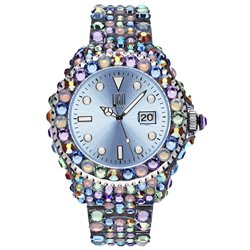 LIGHT TIME Mod. MEDITERRANEO - Full Strass / Light Blue