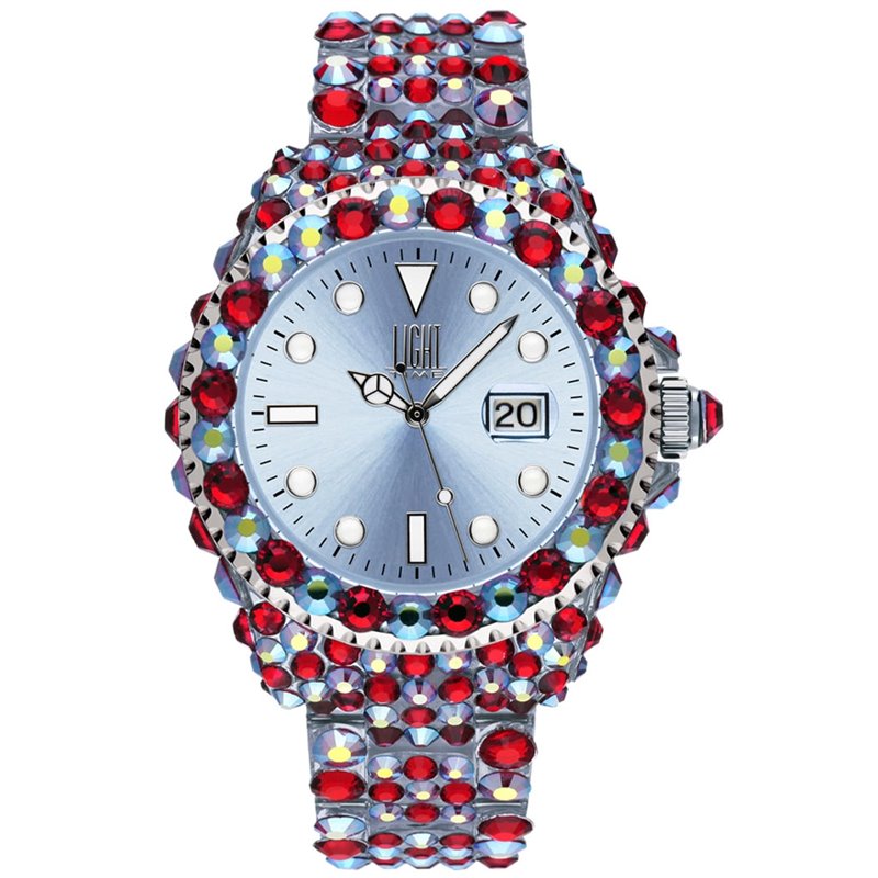 LIGHT TIME Mod. MEDITERRANEO - Full Strass / Light Blue