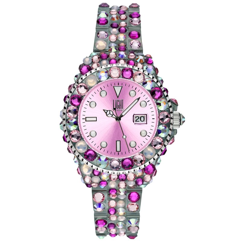 LIGHT TIME Mod. MEDITERRANEO - Full Strass / Pink