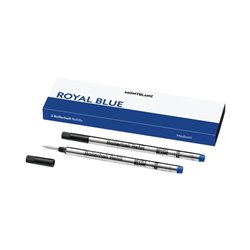 MONTBLANC Mod. ROYAL BLUE - REFILLS ROLLER BALL PEN - MEDIUM - 2 PCS