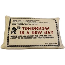 CUSCINI LETTERARI - Copricuscino in Juta lavata / Cotton pillow case TOMORROW - Size 38x25cm