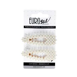 EUROSTIL FANTASIA DORADAS CLIPS CON PERLAS PACK 2UN;UNISEX