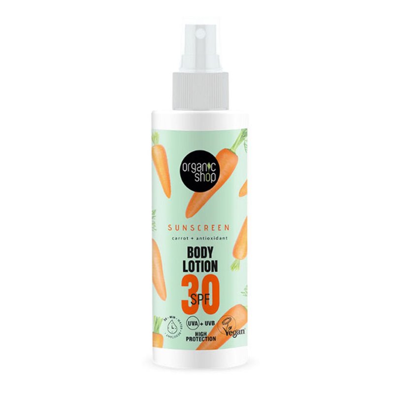 ORGANIC SHOP CARROT LOCION CORPORAL SPF30 150ML;UNISEX