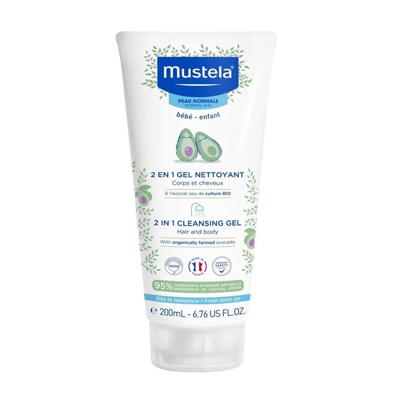 MUSTELA 2IN1 CLEANSING GEL 200ML;BEBE