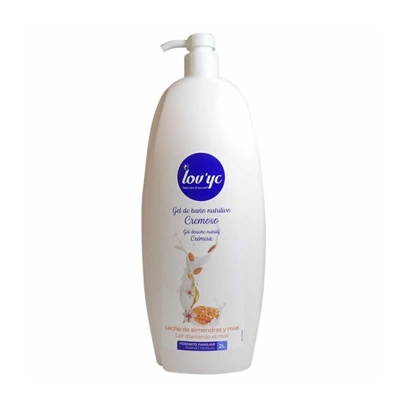 LOVYC LECHE DE ALMENDRAS Y MIEL GEL DE BAÑO NUTRITIVO 2000ML;UNISEX