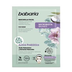 BABARIA ACIDO HYALURONICO MASCARILLA FACIAL MICROBIOTA 20MLMUJER