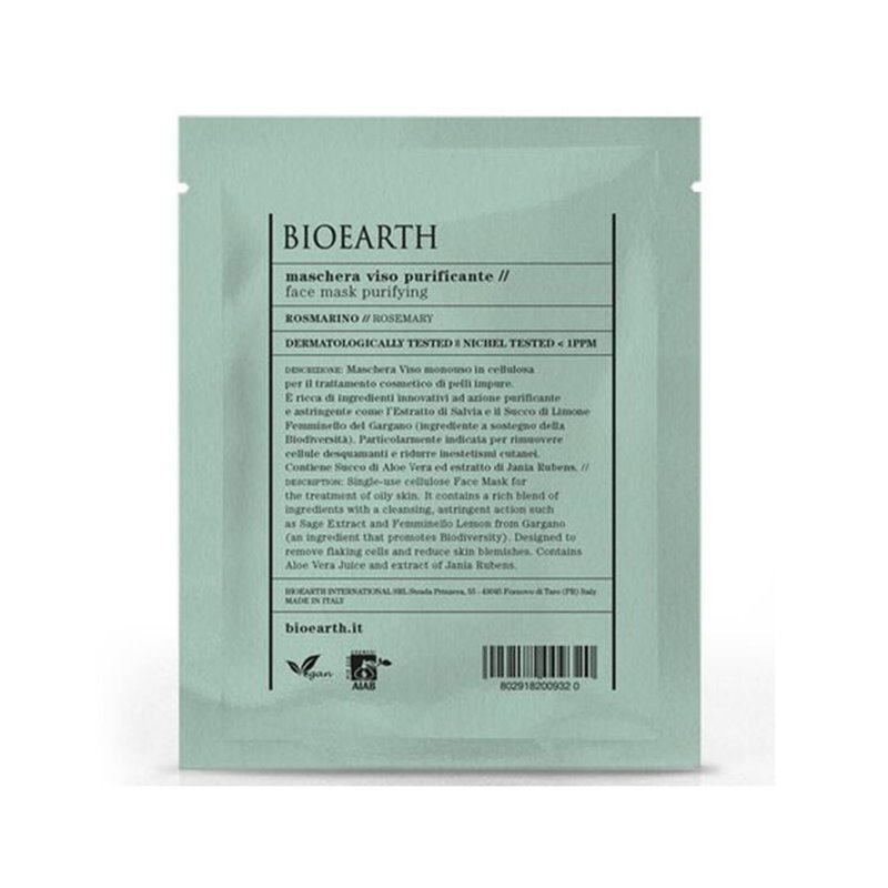 BIOEARTH PURIFICANTE MASCARILLA FACIAL ROMERO 1UN;MUJER