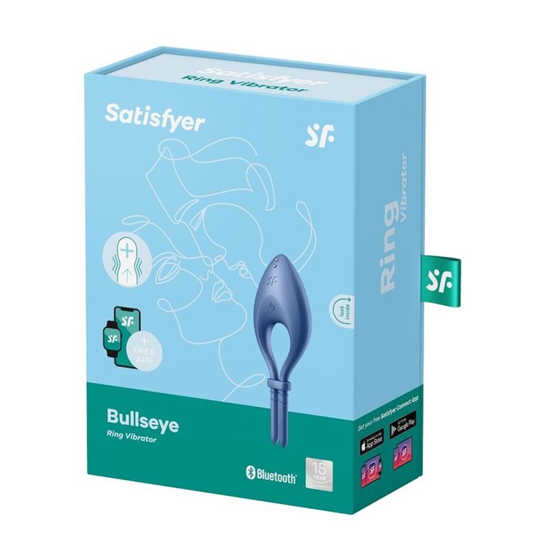 SATISFYER BULLSEYE ANILLO VIBRADOR AZUL 1UN;UNISEX