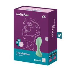 SATISFYER TRENDSETTER PLUG VIBRATOR VERDE CON APP 1UNMUJER