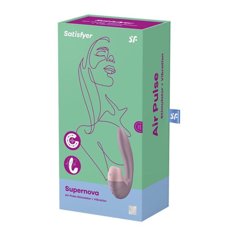 SATISFYER SUPERNOVA AIR PULSE STIMULATOR OLD ROSE 1UNMUJER