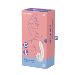 SATISFYER SUPERNOVA ESTIMULADOR Y VIBRADOR DE AIRE BLANCO 1UN;MUJER