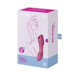 SATISFYER CURVY TRINITY 3 VIBRADOR DE AIRE ROJO 1UN;MUJER