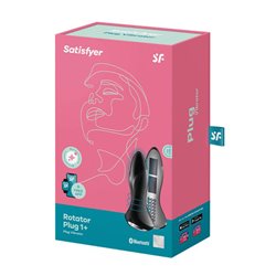 SATISFYER ROTATOR PLUG 1+ PLUG VIBRATOR NEGRO NEGRO 1UN;MUJER