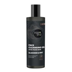 ORGANIC SHOP MEN BLACKWOOD GEL LIMPIADOR ANTI-ACNE 200ML;MUJER